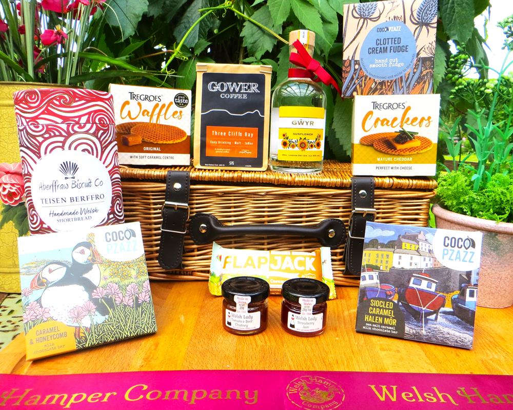 Gower Gin & Welsh Selection in a Wicker