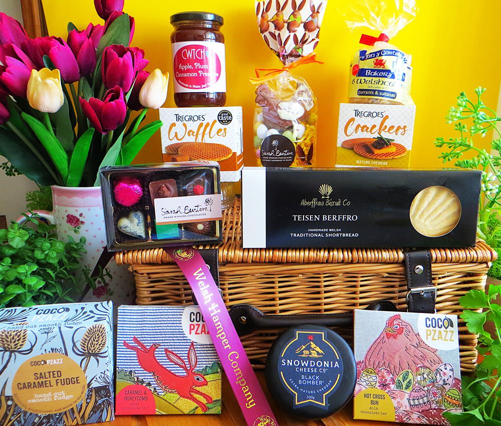Easter Hamper in a Wicker Basket